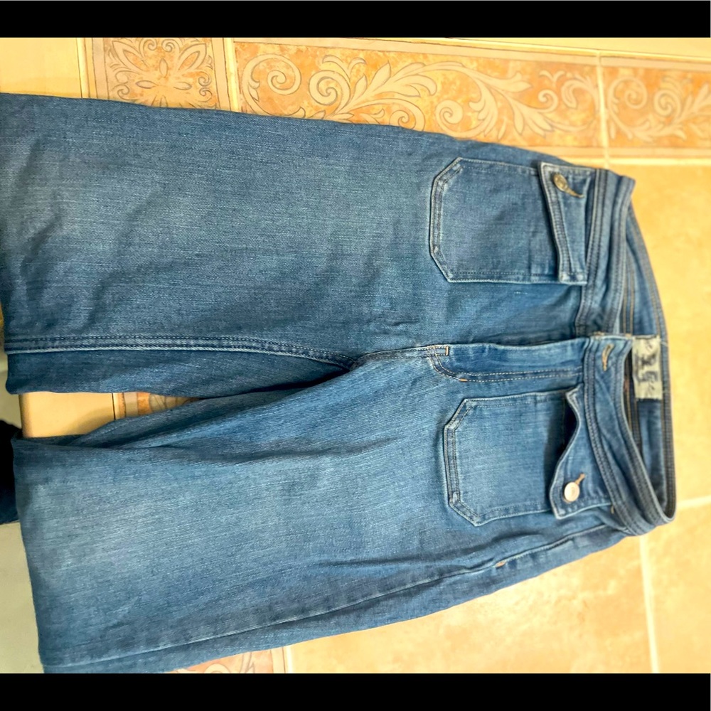 Free people high waisted flare jeans.